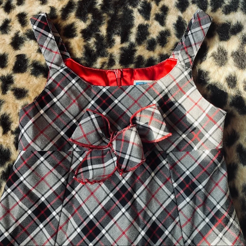 The Children’s Place red and gray plaid dress
